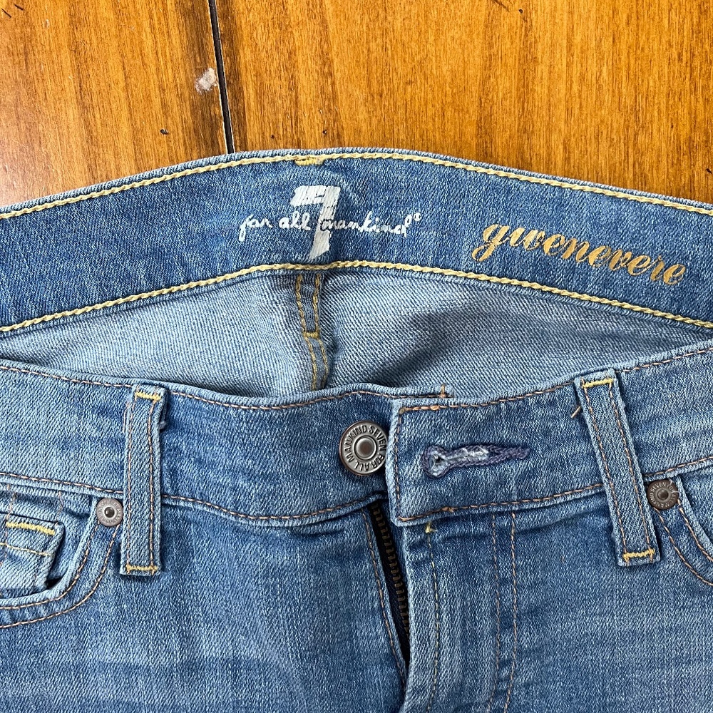 Light wash 7 For All Mankind Pencil Jeans